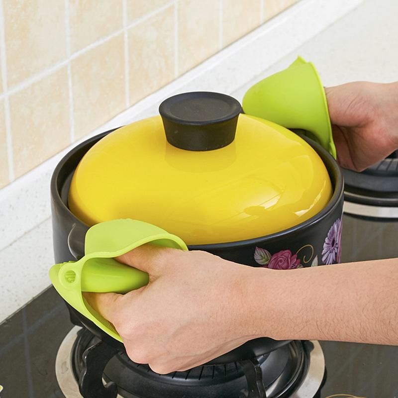 Silicone Anti-heat Gloves for Microwave Ovens Heat-resistant Gloves for Baking Ovens Thickened and Heat-resistant