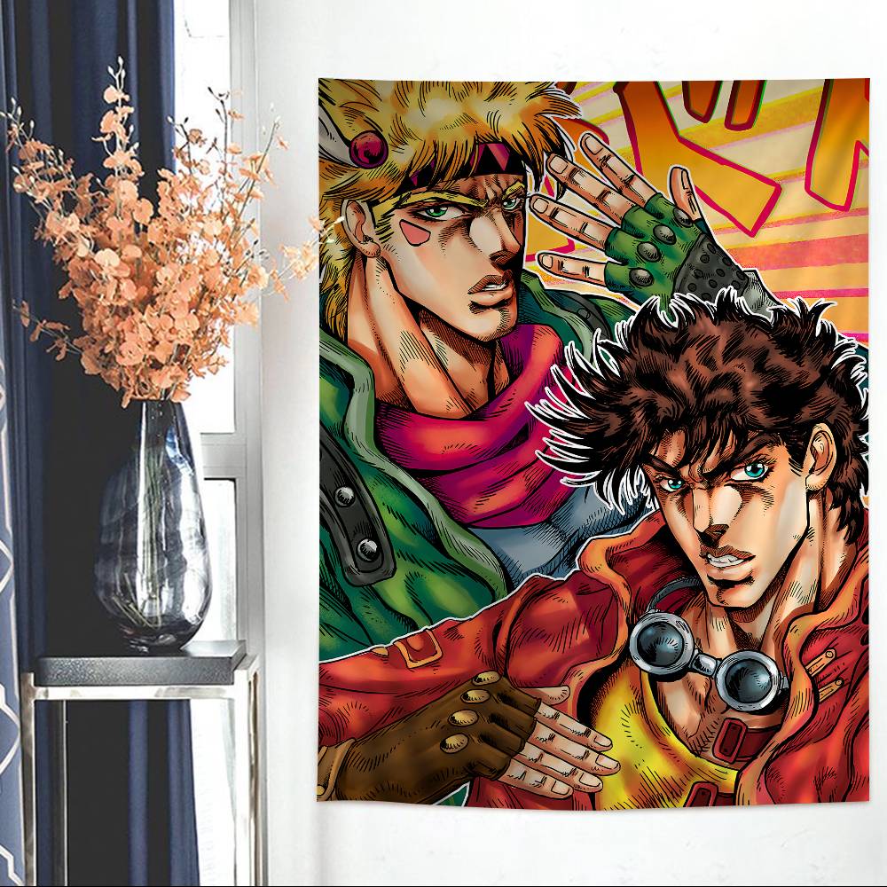 

Japanese JoJos Bizarre Adventure Printed Large Wall Tapestry Indian Buddha Wall Decoration Witchcraft Bohemian Hippie Wall Decor 74x94cm(29x37in)