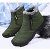 Men Winter Plus Velvet Snow Boots Casual Zipper Warm Outdoor Cotton Shoes Large Middle Top Thick Anti Slip Hiking Shoe 39-46