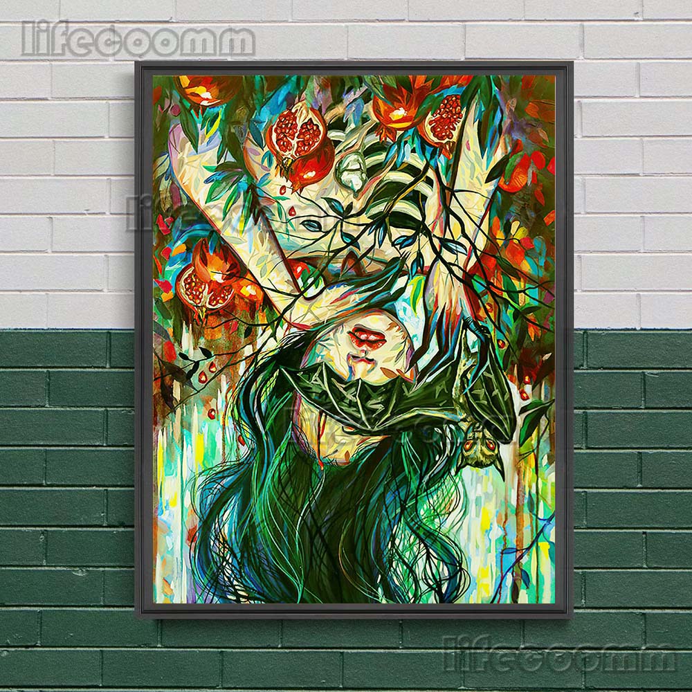 Gotycka Konstelacja Wiedźma Surrealistyczny Wydruk Sztuki Czaszki Dekoracja Ścienna Sztuka Płótno Malowanie Wystrój Domu Straszny De Wicca Plakat Wydruk Bez Ramki