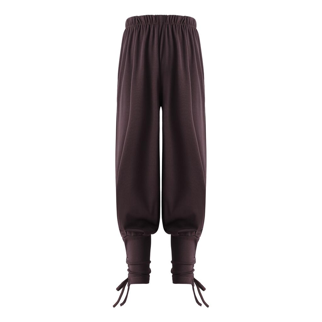 Pantaloni da Pirata per Ragazzi Medievali con Fascia alla Caviglia Costume Rinascimentale Vichingo Pantaloni Halloween Gotico Outfit a Strisce