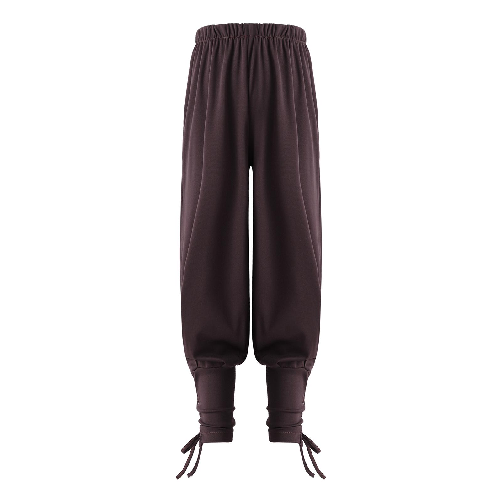 

Boys Medieval Pirate Pants Ankle Banded Design Renaissance Viking Costume Striped Trousers Gothic Pants 2-4 Years коричневий