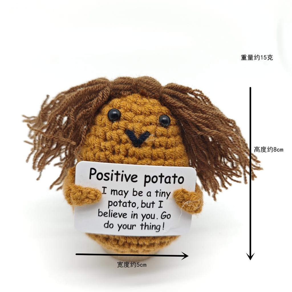 Păpușă Rechin Croșetată Amuzantă cu Energie Pozitivă Cu Card Suport Emoțional Croșetat Drăguț Tricotat Lână Albină Decor Cameră Cadouri de Crăciun