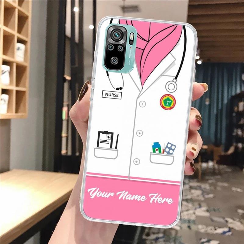 Lékařská sestra Lékař Měkký kryt na telefon Pro Xiaomi Redmi Note 12 12S 13 14 11 11S 10 Pro 10S 11T 11E Plus 14Pro Vzorovaný kryt Poznámka