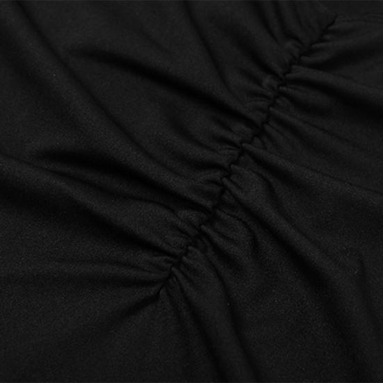 O-neck Sleeveless Hip Wrap Hand-shaped Cover Bodycon Dress Ruched See-Through Mesh Stitching Sexy Mini Dress Club Wear