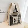 Versatile Sweet Potato Small Knitted Wrist Tote Bag