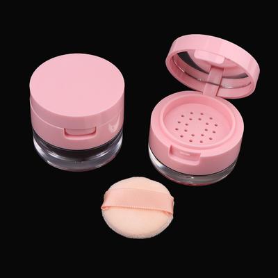 1Pcs 3g/5g Portable Powder Box Empty Loose Container With Sieve Mirror Cosmetic Sifter Jar Travel Makeup