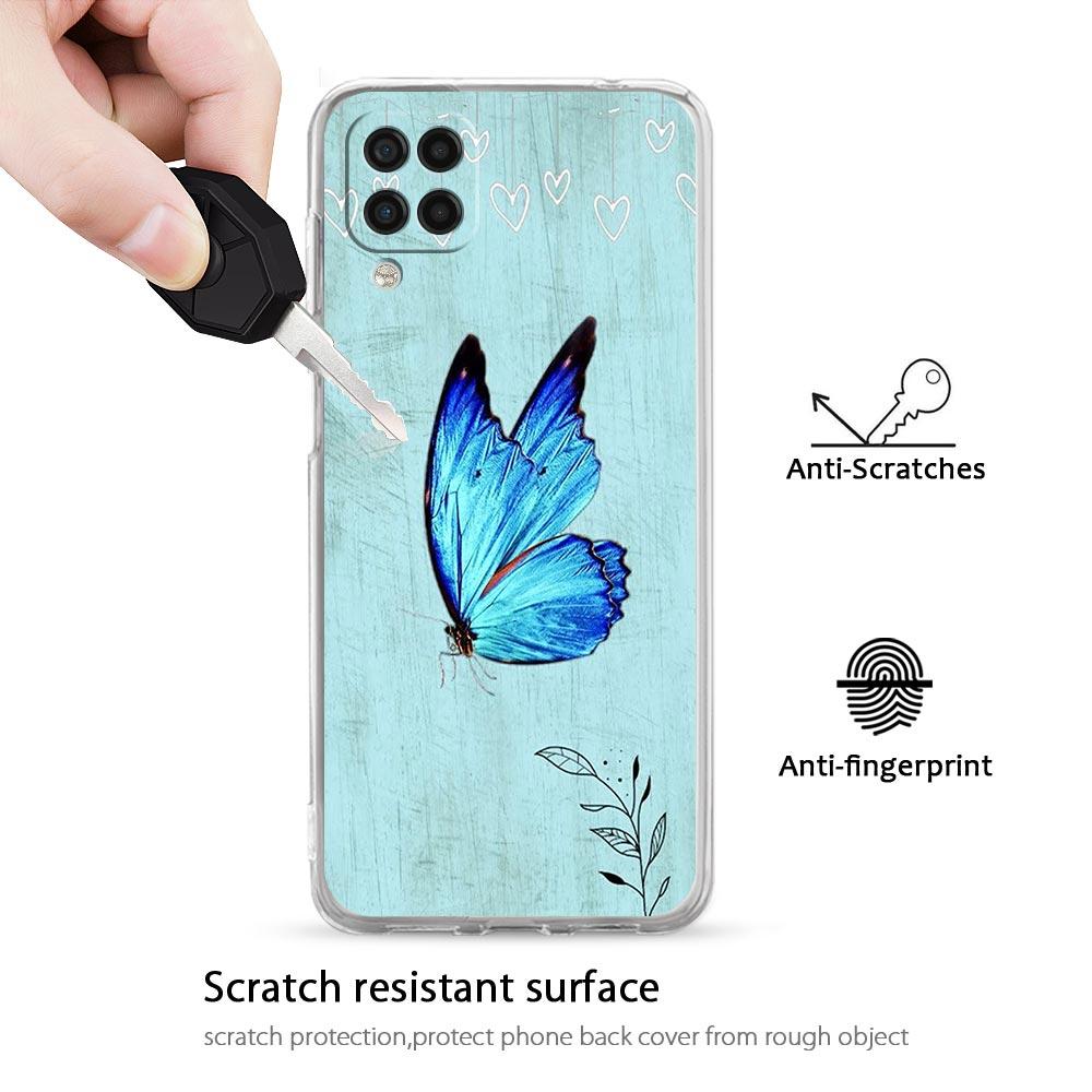 Clear Phone Case for Samsung Galaxy A13 A51 A71 A21S A12 A11 A31 A52 A41 A23 A53 A73 A32 5G A03S Soft Silicone Cover Butterfly