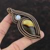 Septarian Pendant Copper Wire Wrapped Pendant Rainbow Moonstone Pendant Handmade Jewelry Gemstone Pendant Dainty Copper Jewelry Gift For Mom