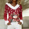 Long Sleeve Shirts For Women Cute Tops Christmas Prints Tees Blouses Casual Plus Size Basic Tops Pullover