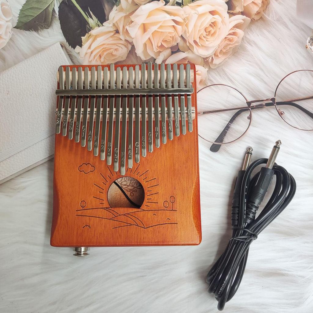 Mahogany Thumb Piano: 21-Key and 17-Key Kalimba Student Finger Piano Portable Musical Instrument