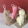 DIY Cute Cartoon Alpaca Silicone Mold New 3D Candle Making Supplies Soap Resin Plaster Mould Festival Gift Home Decora Craft
