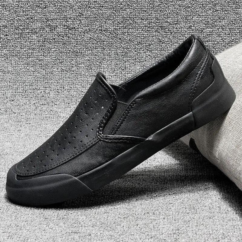 Slip-on Male Casual Shoe New In Footwear Men's Leather Shoes Offer Classic Original Common Designer Sale Shipping Free Low Price
