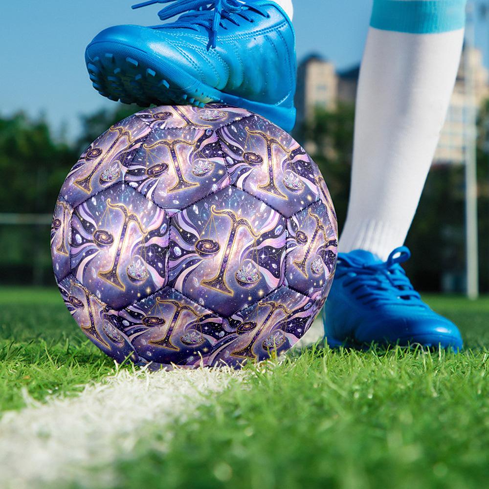 1pc Cosmic Balance Theme Soccer Ball Football, Size 5, Lightweight PVC, Durable Outdoor Training Soccer Ball, Gift M61488