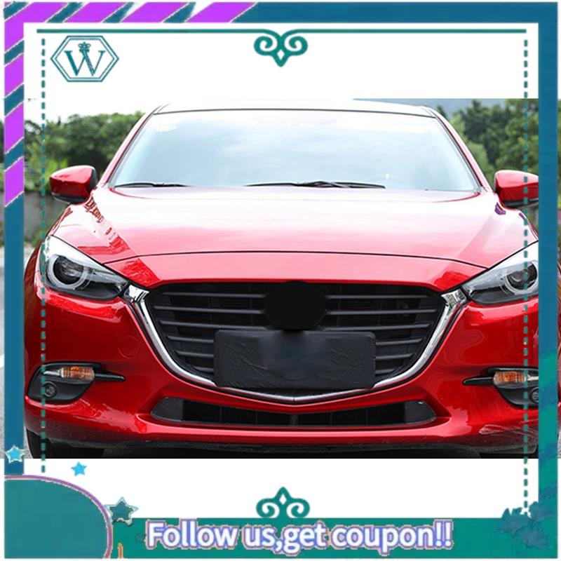 AA92-For Mazda 3 Axela 2017 Front Fog Light Eyebrow Cover Trim Sticker Daytime Running Light Decoration Covers
