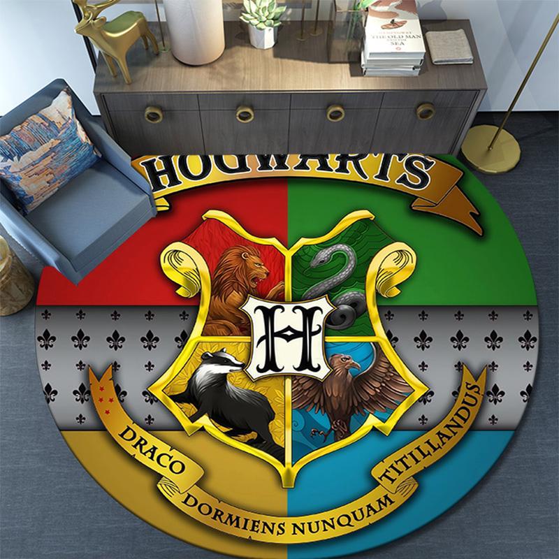 Harry Potter2 Round Area Rug,Carpet Rug for Living Room Bedroom Sofa Playroom Decor,Non-slip Floor Mat