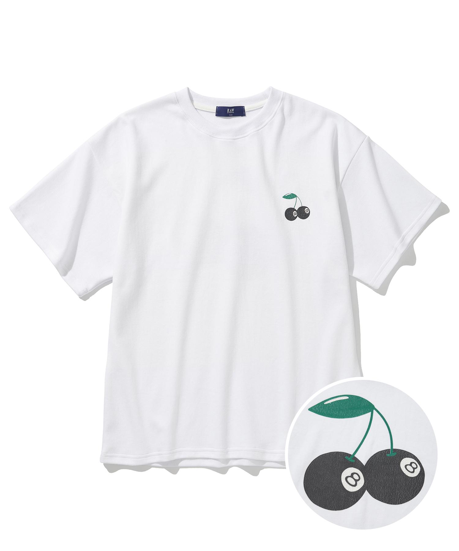 Row Lab Cherry Eightball Crack Binder Short Sleeve (White) L