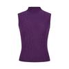 Women's Summer Ribbed Knit Tank Top Mock Neck Sleeveless Slim Casual Tops