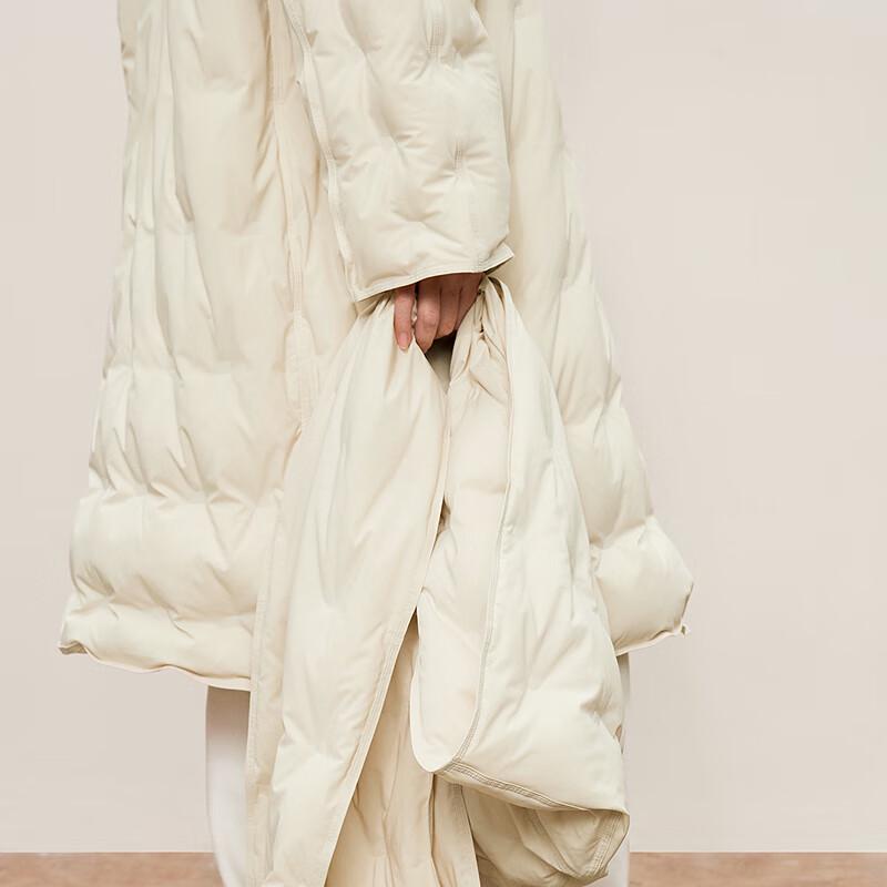 LESS 2024 Autumn Loose Fit Mid-Length Down Jacket