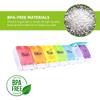 New Hot Premuim Rainbow Weekly Pill Organizer Box 1 Time A Day Daily 7 Day Pill Case Storage for Vitamin Fish Oils Supplements