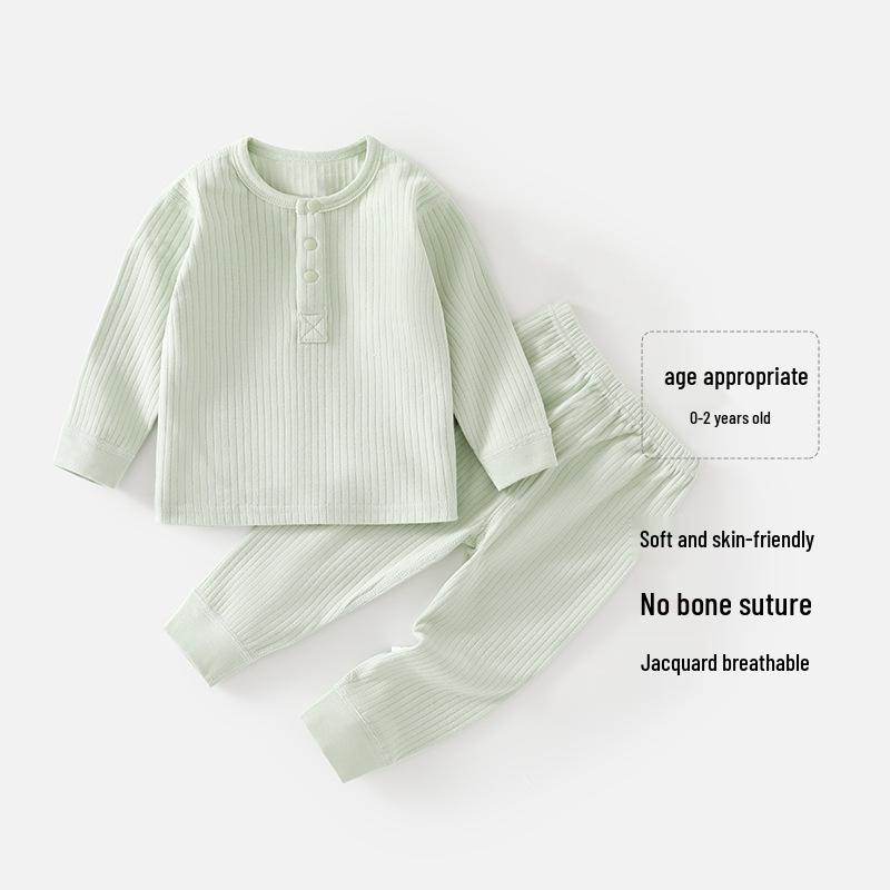 

Осенний пижамный комплект для малышей и детей ясельного возраста: Комплект из двух предметов: топ и брюки для мальчиков и девочек - повседневная домашняя одежда 73 cm