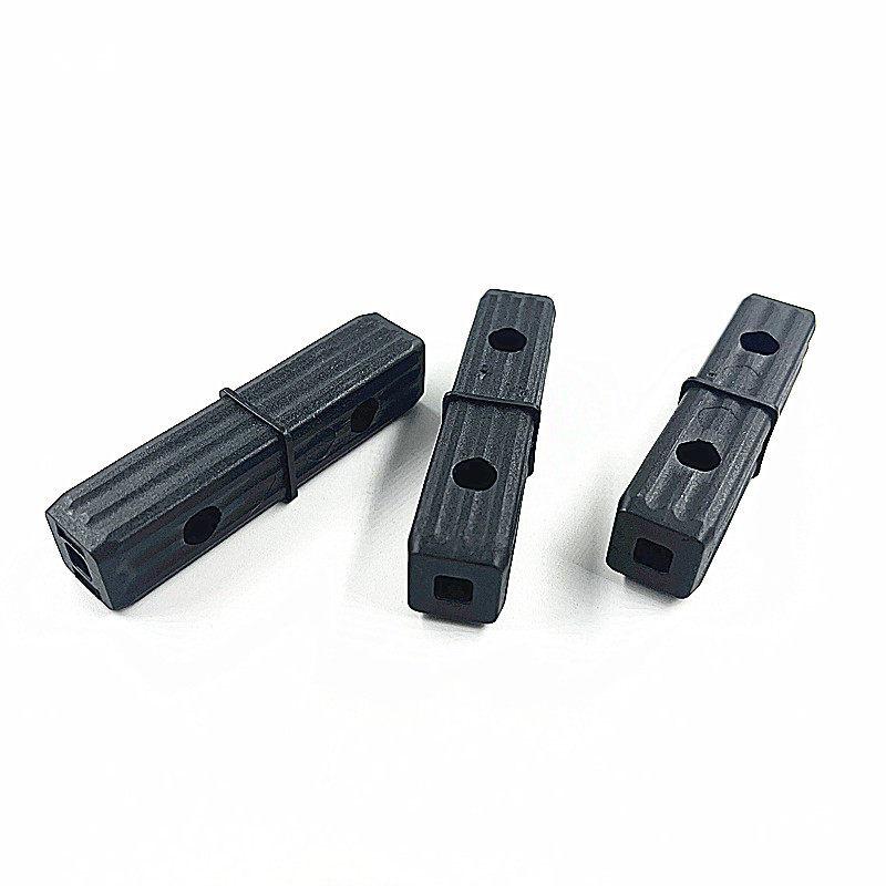 15x15 Square Tube Connector, One-Way Straight Angle, Plastic Shelf Splicing Accessory.