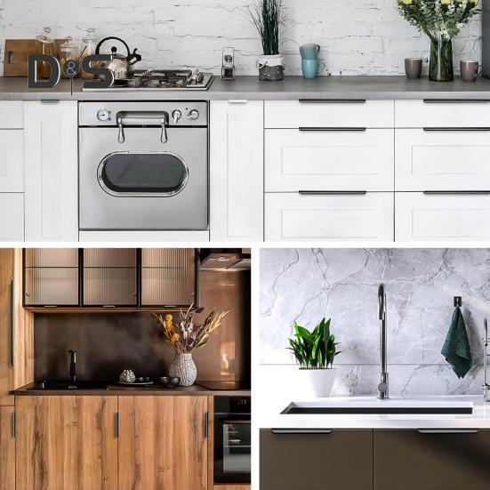 Finger Pull Cabinet Handle Rustproof Polished Surface Rounded Edge Finger Cabinet Pull Concealed Handle