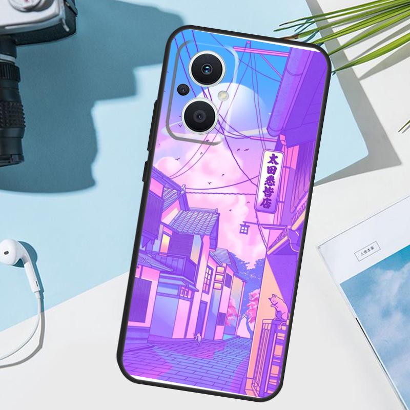 Pastel Japan Kyoto City Cover For OPPO Reno 11 Pro 10 12 13 14 14F 13F 12F 11F 7 8 Lite OPPO Find X6 X5 X8 X9 Pro Case