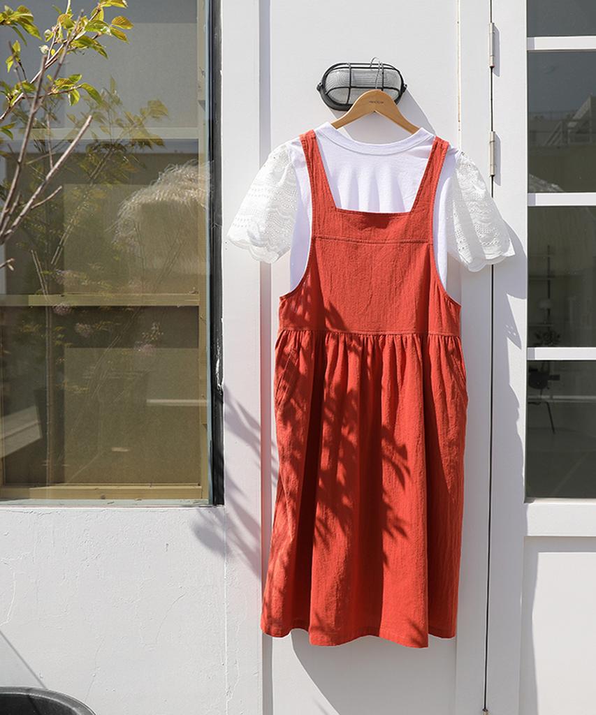 Ppaeppae Loose Fit Suspender Pocket Bustier Dress