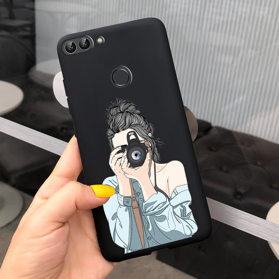 For Huawei P Smart Case For Huawei P Smart 2018 Daisy Flower Phone Case FIG-LX1 Soft Tpu Silicone Back Cover On PSmart 5.65" Bag