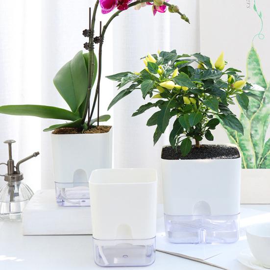 Self Watering Plant Pot with Drainage Holes High Strength Reusable