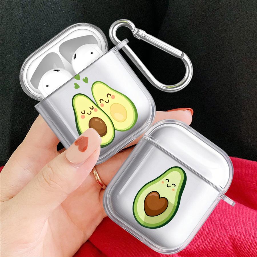 Green Avocado Case For Airpods Pro 3 4 Pro3 Pro2 2 1 Clear Earphone Cases Cover