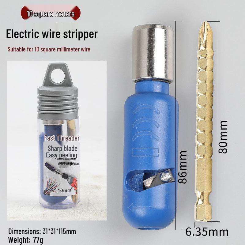 Electrician's Lightweight Portable Wire Stripper Drill for Fast Cable Peeling