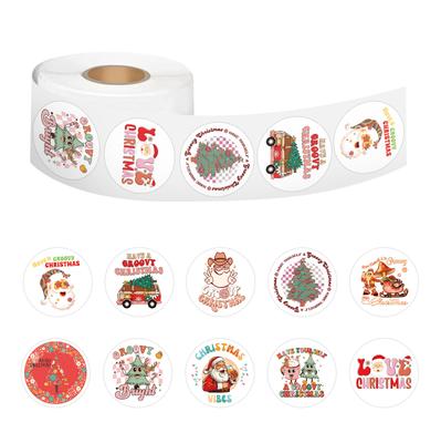 500 Stickers/roll Groovy Christmas Tape DIY Decoration Material Laptop Hand Tent Tape