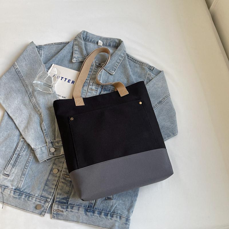 Canvas Large Capacity Tote Bag Student Shoulder Bag Women's Crossbody Bag