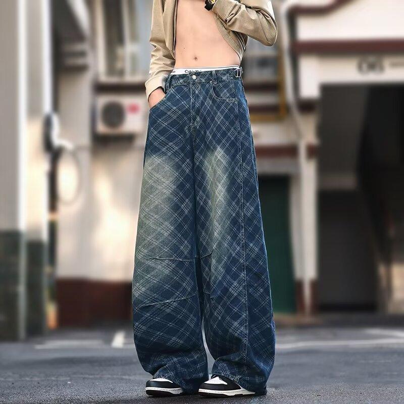 JYL Мужские джинсы Осень Зима Новые Прямые Выстиранные Винтажные Цвета Глины Зауженные Джинсовые Брюки S