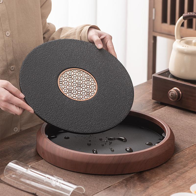 Hochwertiges Imitat Wujinshi Teebrett Haushalts-Teebrett Trocken-Teebrett Teetisch Melamin Chinesisch einfach Wasseraufbewahrungs- und Ablagebrett