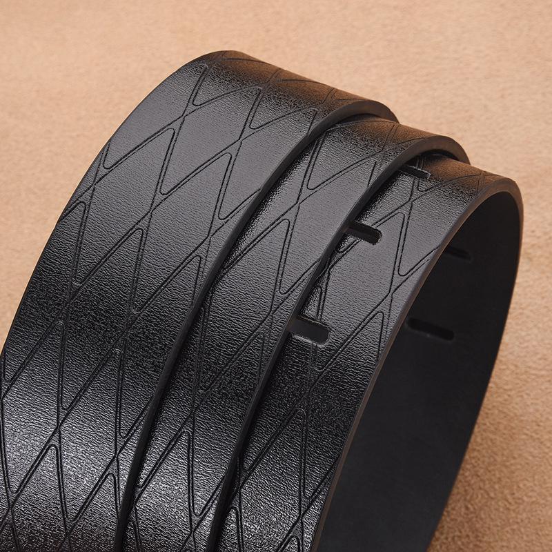 Men's Premium Vintage Leather Belt with Wide Alloy Pin Buckle - Trendy Business Waist Belt