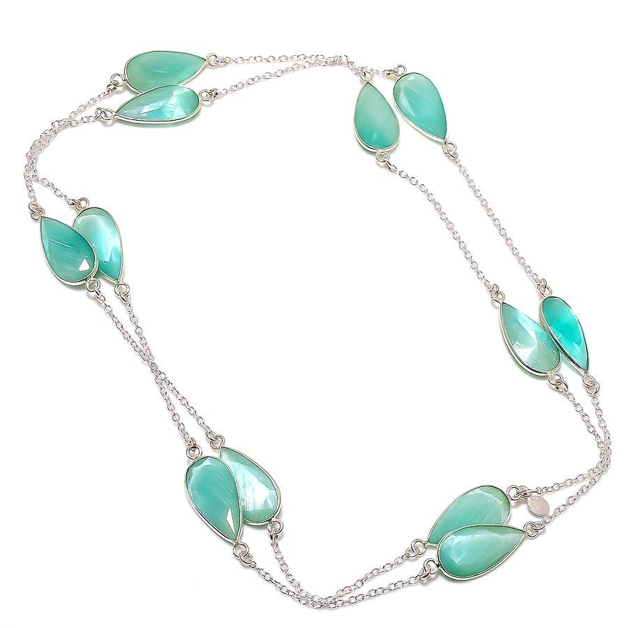 

Ювелирное ожерелье из натурального камня Monalisa из стерлингового серебра 925 пробы 36 дюймов d0A84