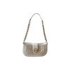 Mk Carmen Vintage Letter Logo Chain Leather Underarm Bag Studded Leather Baguette Shoulder Bag Women Shoulder Bag 32T0GNMU0I-OPTIC-WHITE