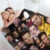 sebastian stan photo collage Throw Blanket Cute Plaid decorative blankets and throws warm for winter Blankets