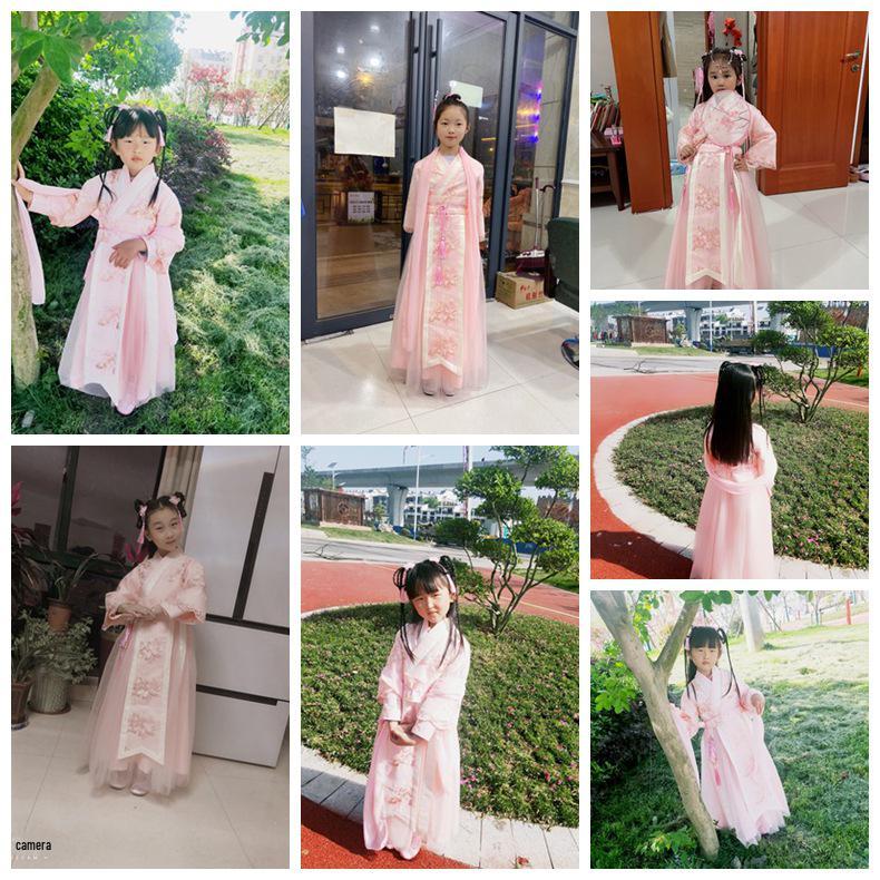 Dívčí Hanfu: 2024 Jaro/Podzim Tradiční čínský kostým - Ruqun ve stylu Tang s kříženým límcem