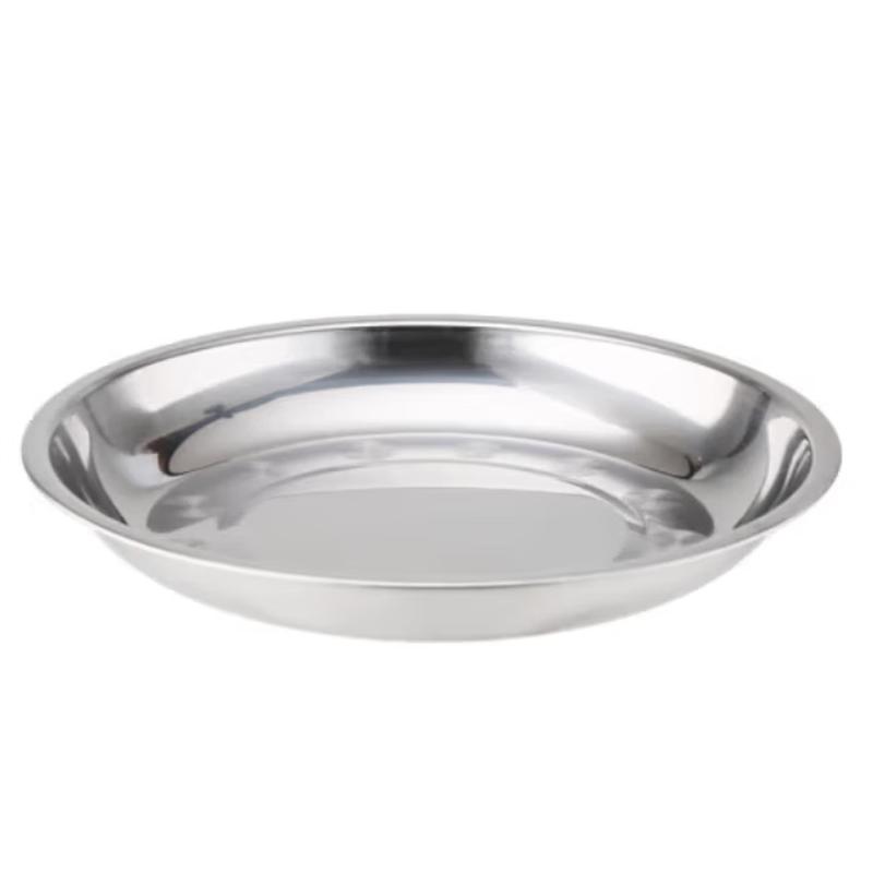 SIFAR 14cm Stainless Steel Round Dinner Plates (10-Pack)