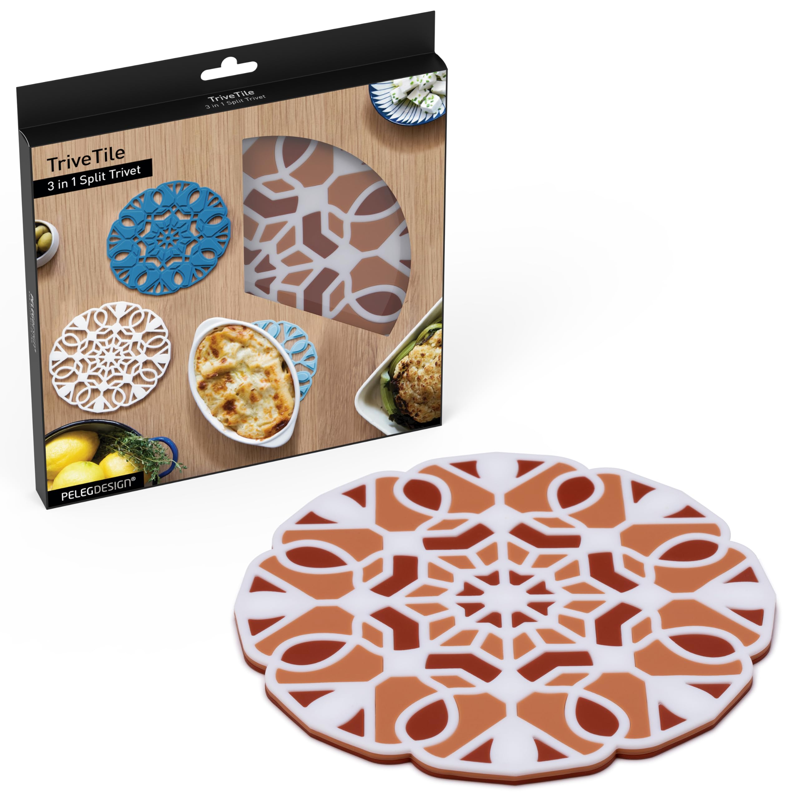 

Peleg Design Split Trivet Red Trivet Set of 3