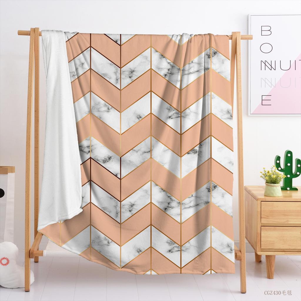 Böhmische Digital bedruckte Flanell Multilaterale Karodecke Decke Farbe Klecks