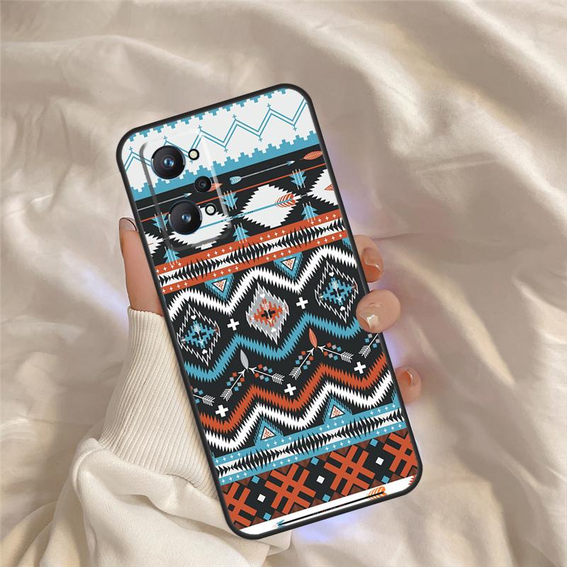Native American Seamless Tribal Boho Case For Realme C75 C67 C63 C55 C51 C61 C53 C35 C65 C71 11 12 13 14 Pro Plus GT6 GT7 15 Pro