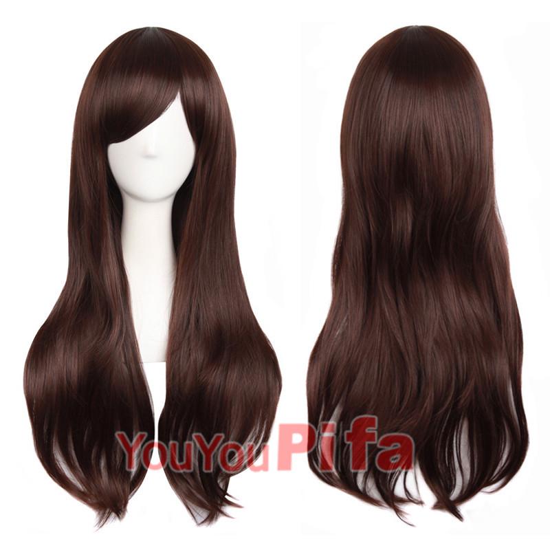 Long Curly Cosplay Wig for Women - 70cm, Gold/Pink/Blue, Realistic Full Wig with Headband