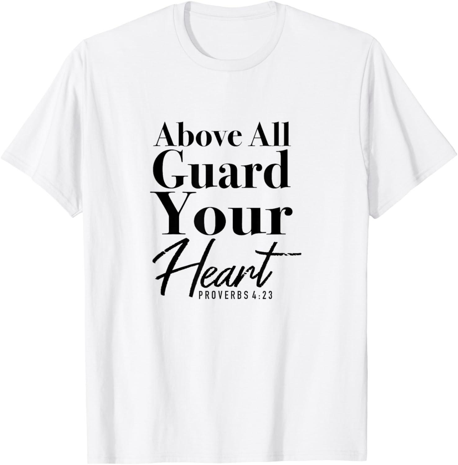 Proverbs 4:23 Christian T-Shirt for Women, Men and Kids. S разноцветный