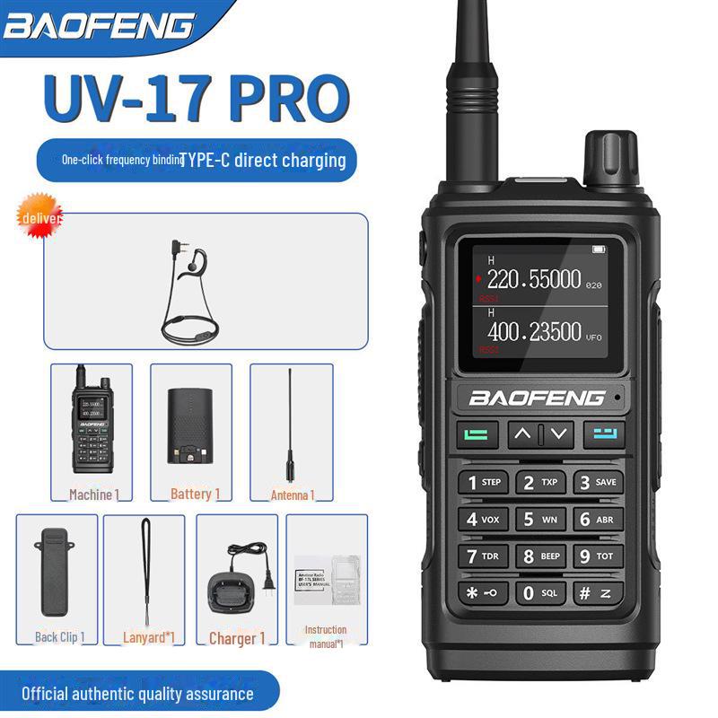 Baofeng UV-17 PRO Walkie-Talkie with Type-C Charging for Outdoor Adventures