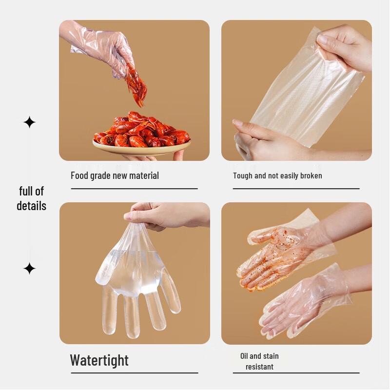 Sapphire Blue Disposable Food-Grade Gloves